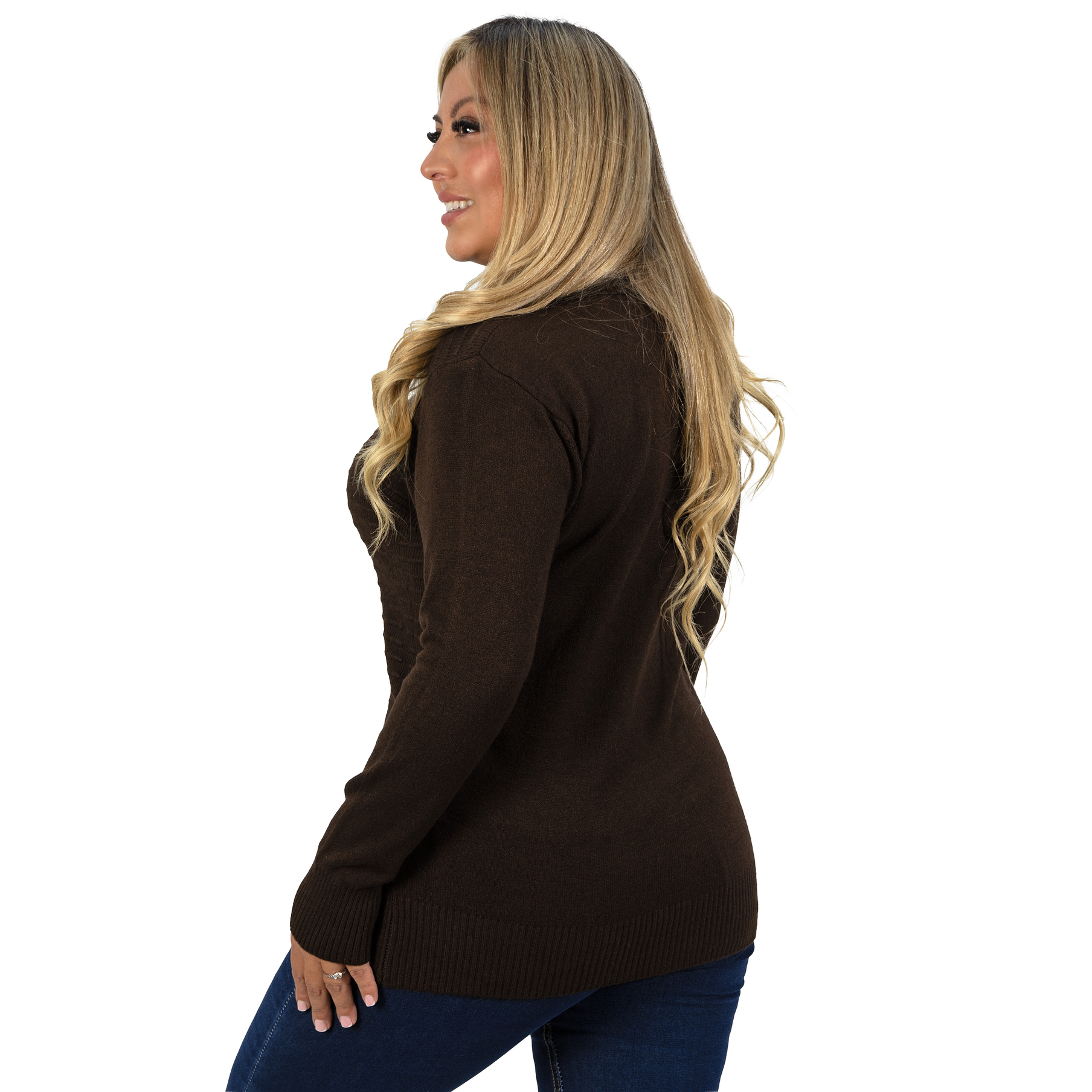 Sweater mujer texturado colores lineas extra linda 3