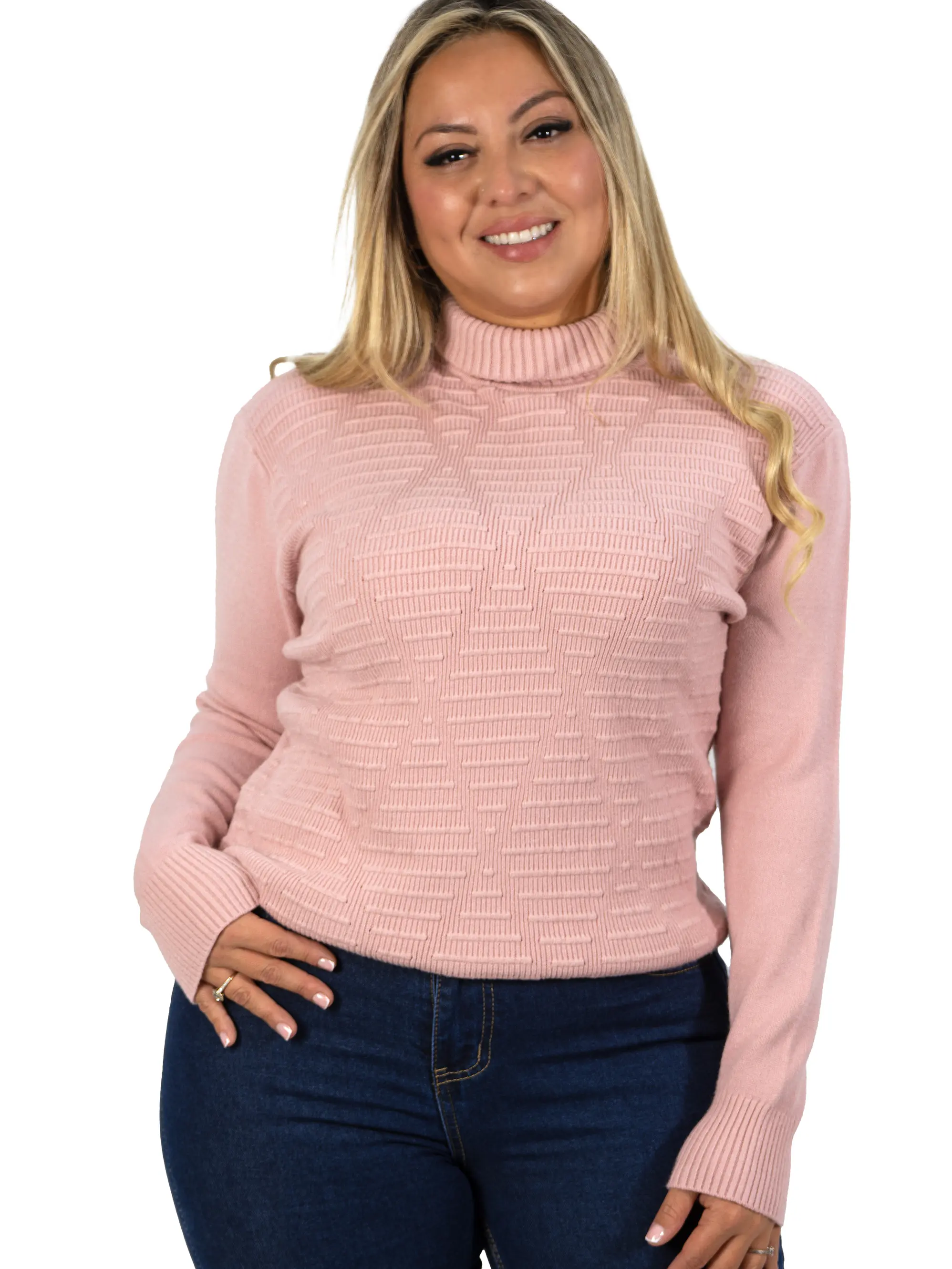 Sweater mujer texturado colores lineas extra linda 13
