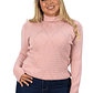 Sweater mujer texturado colores lineas extra linda - Miniatura 13