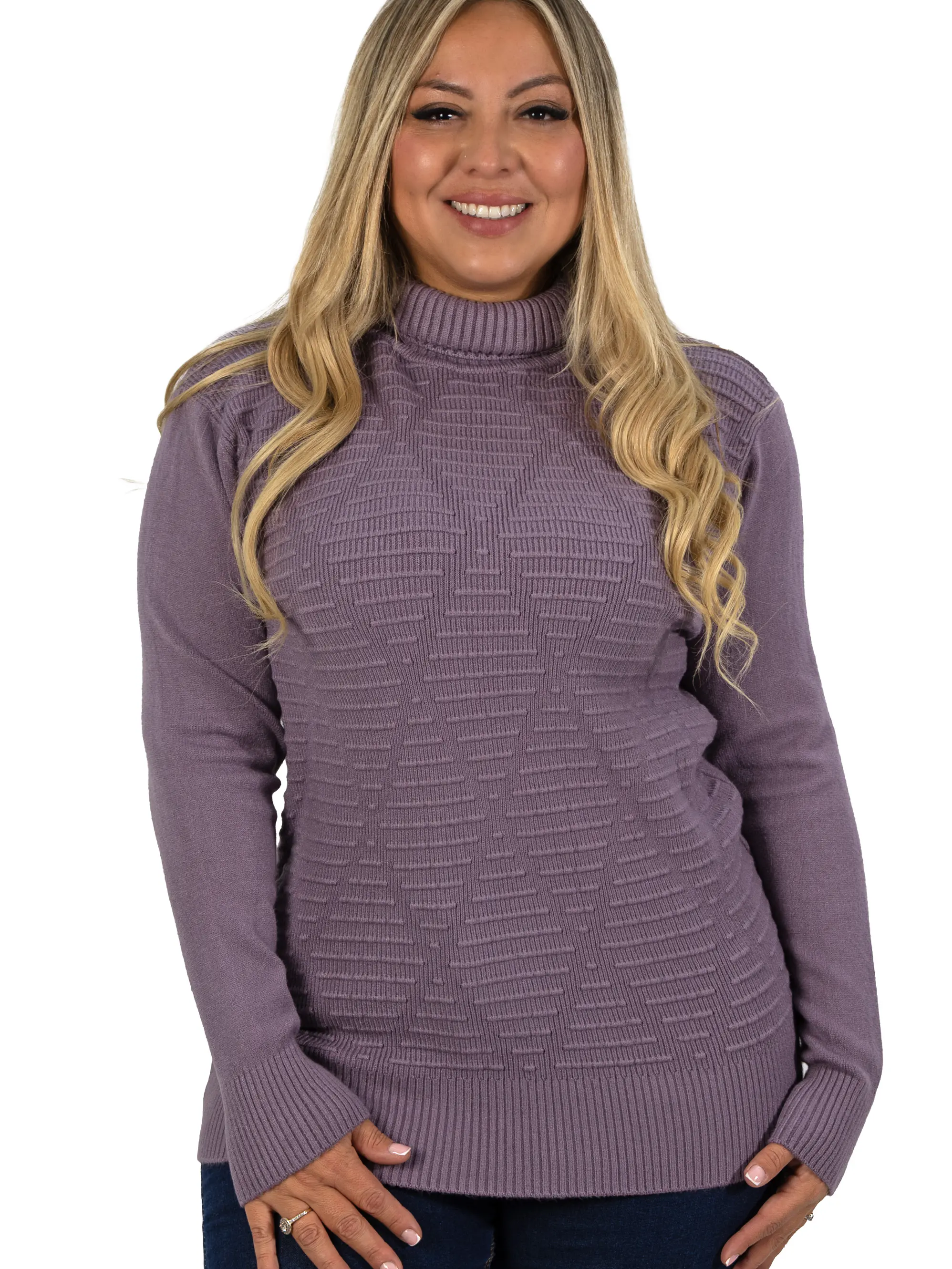 Sweater mujer texturado colores lineas extra linda 15