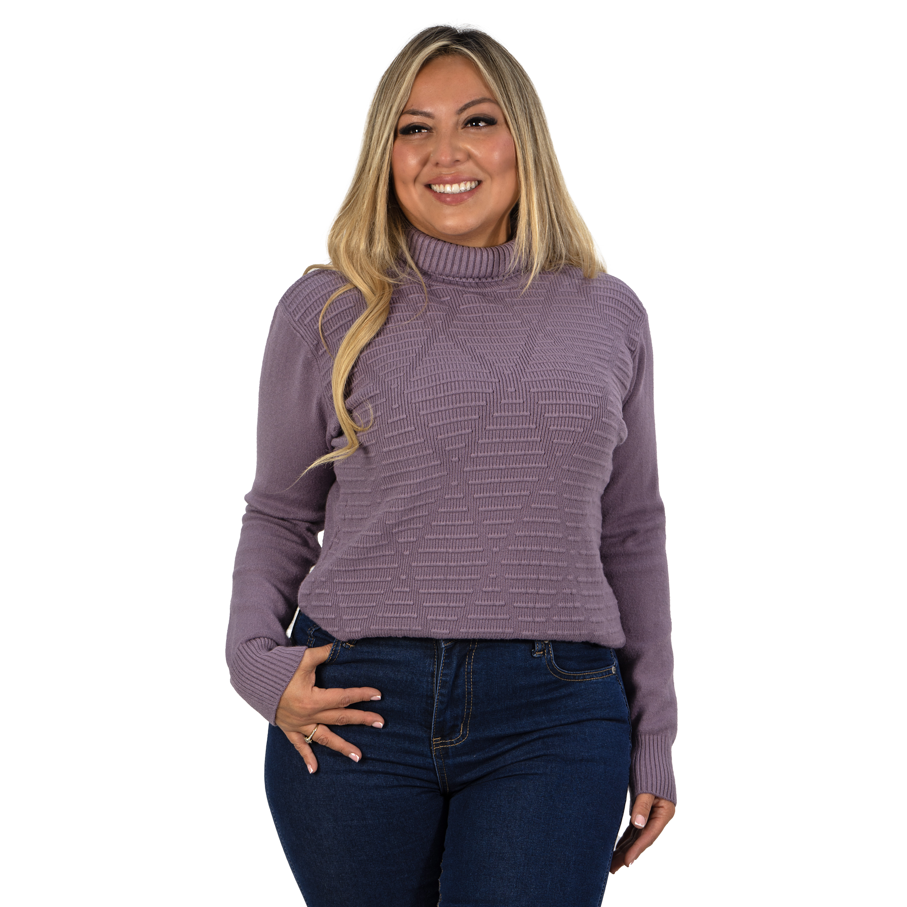 Sweater mujer texturado colores lineas extra linda 17