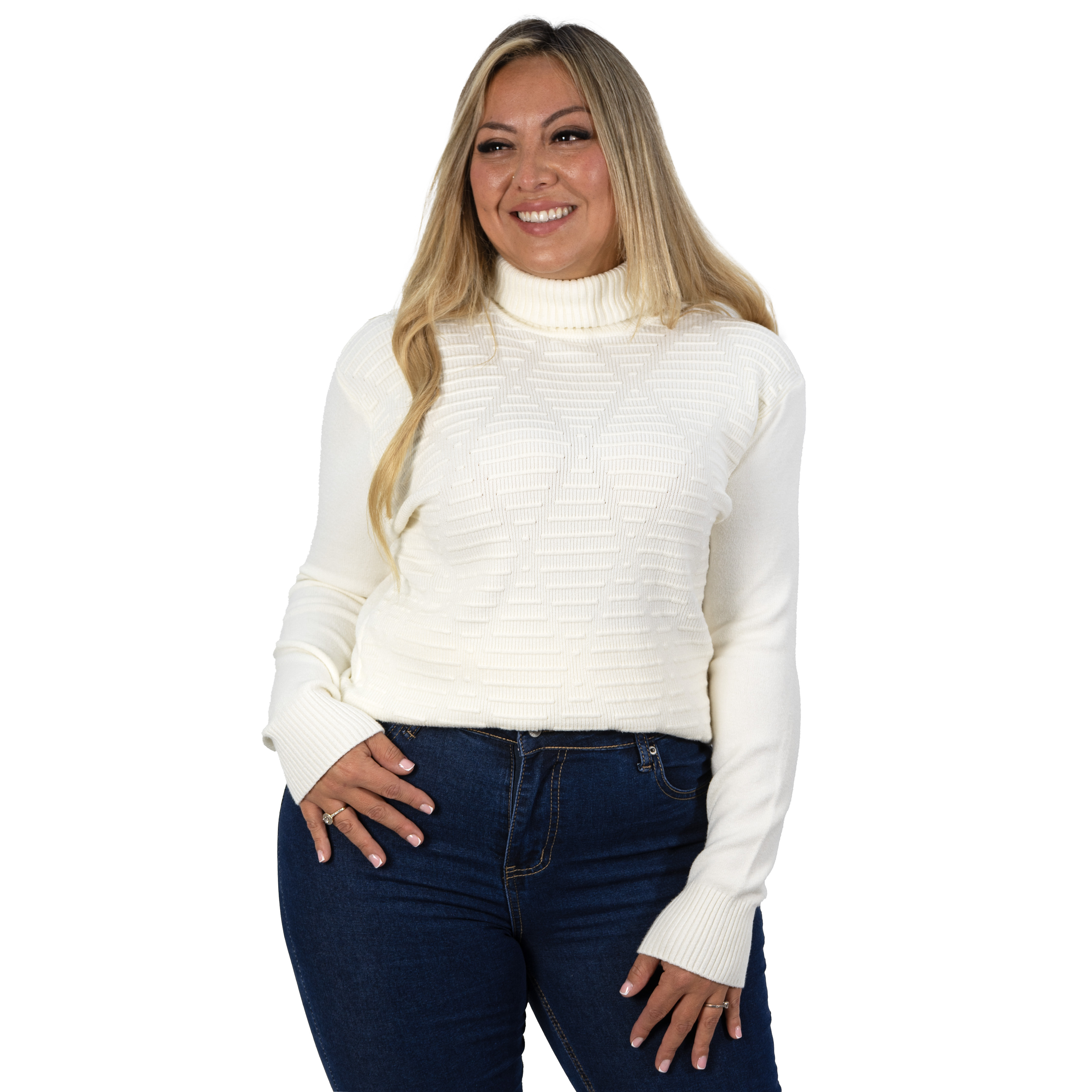 Sweater mujer texturado colores lineas extra linda 20