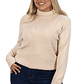 Sweater mujer texturado colores lineas extra linda - Miniatura 22