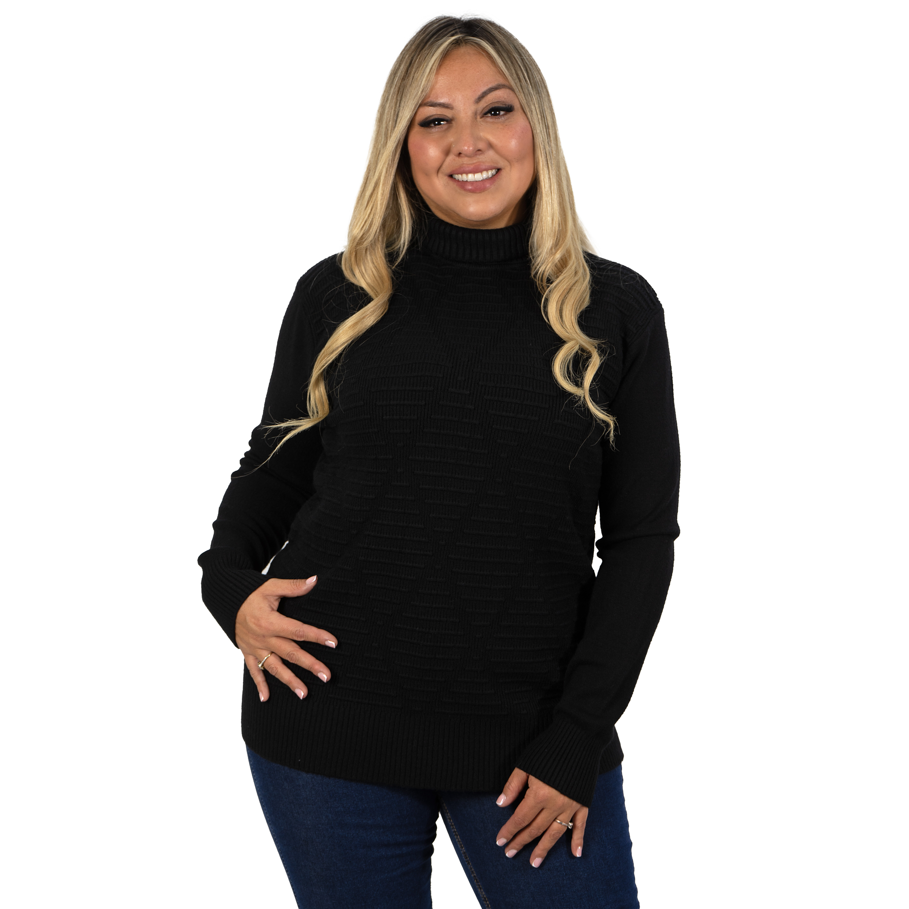 Sweater mujer texturado colores lineas extra linda 23