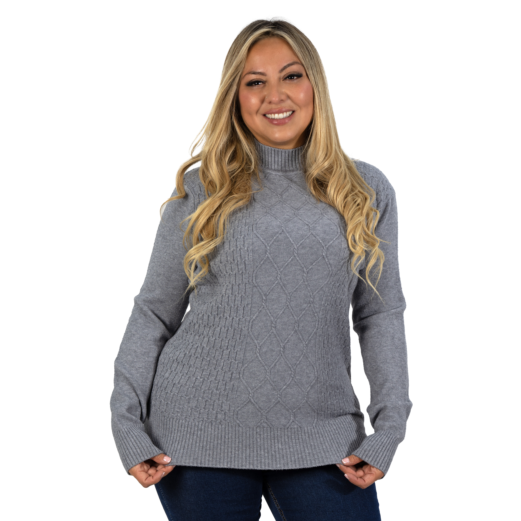 Sweater mujer texturado colores Lineas rombos extra linda 4