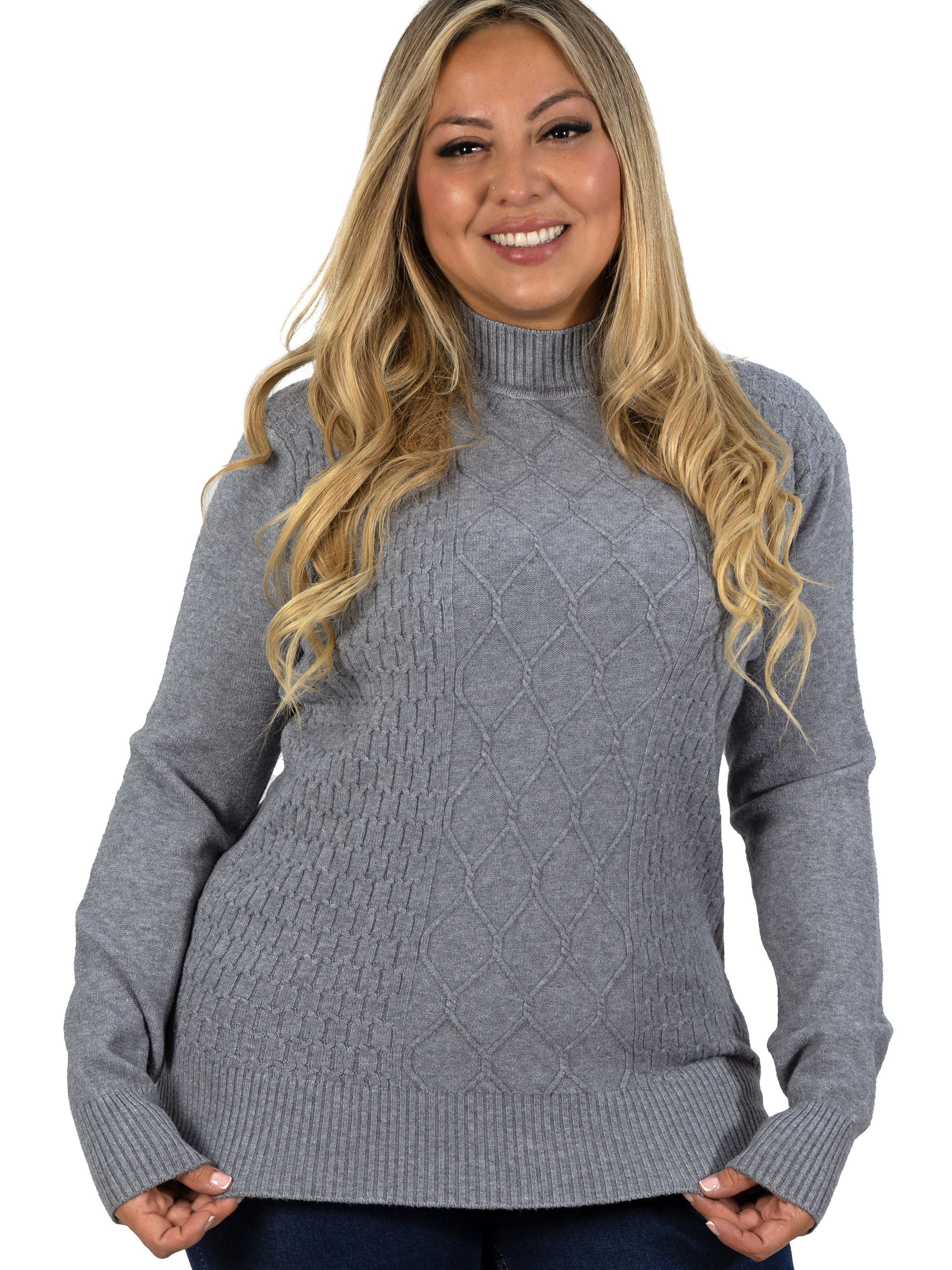 Sweater mujer texturado colores Lineas rombos extra linda 4