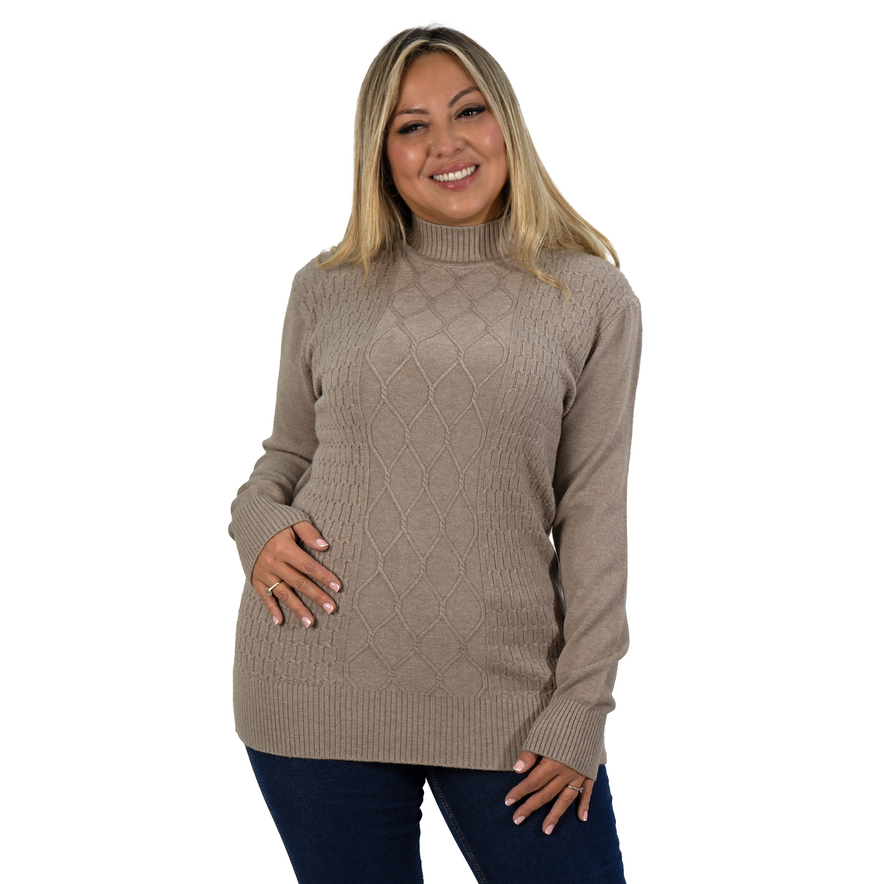 Sweater mujer texturado colores Lineas rombos extra linda 6