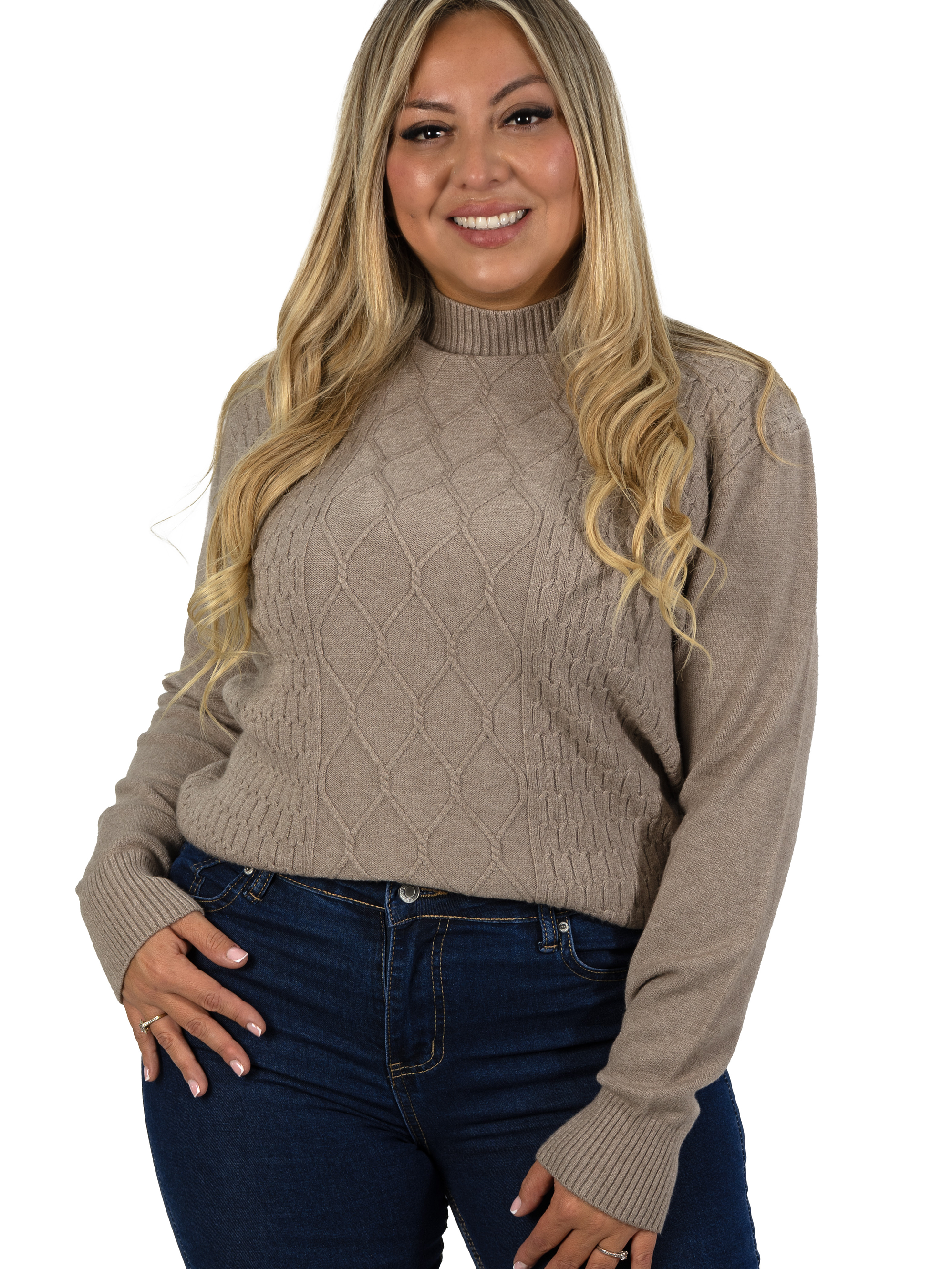 Sweater mujer texturado colores Lineas rombos extra linda 7