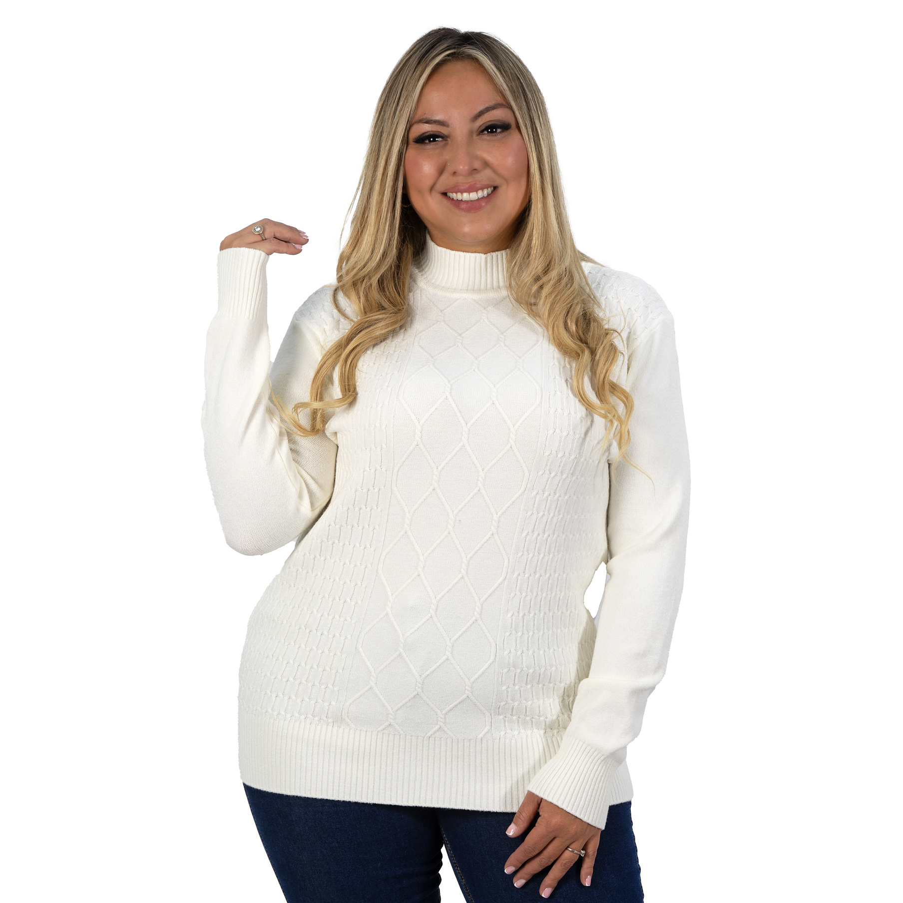 Sweater mujer texturado colores Lineas rombos extra linda 9