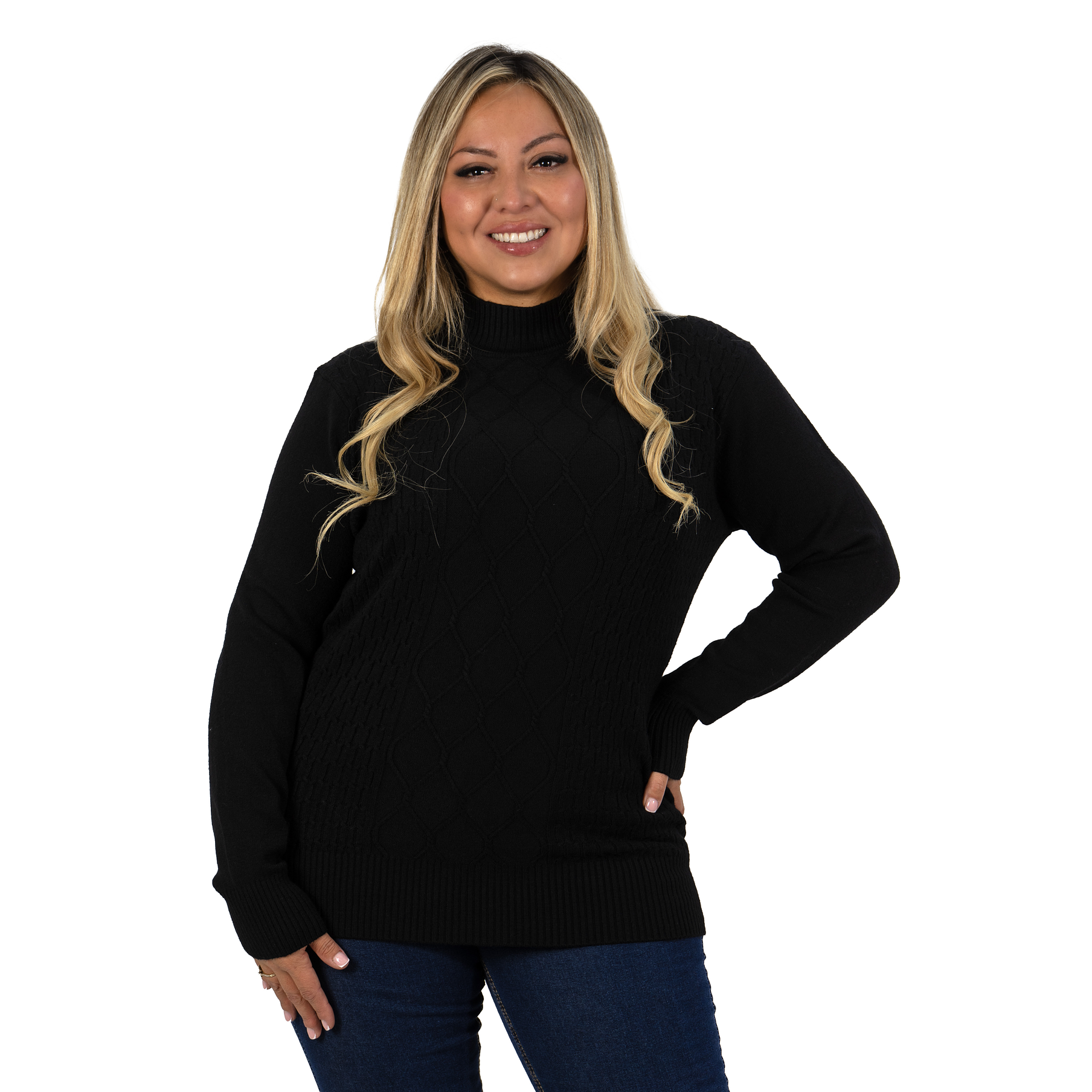 Sweater mujer texturado colores Lineas rombos extra linda 12
