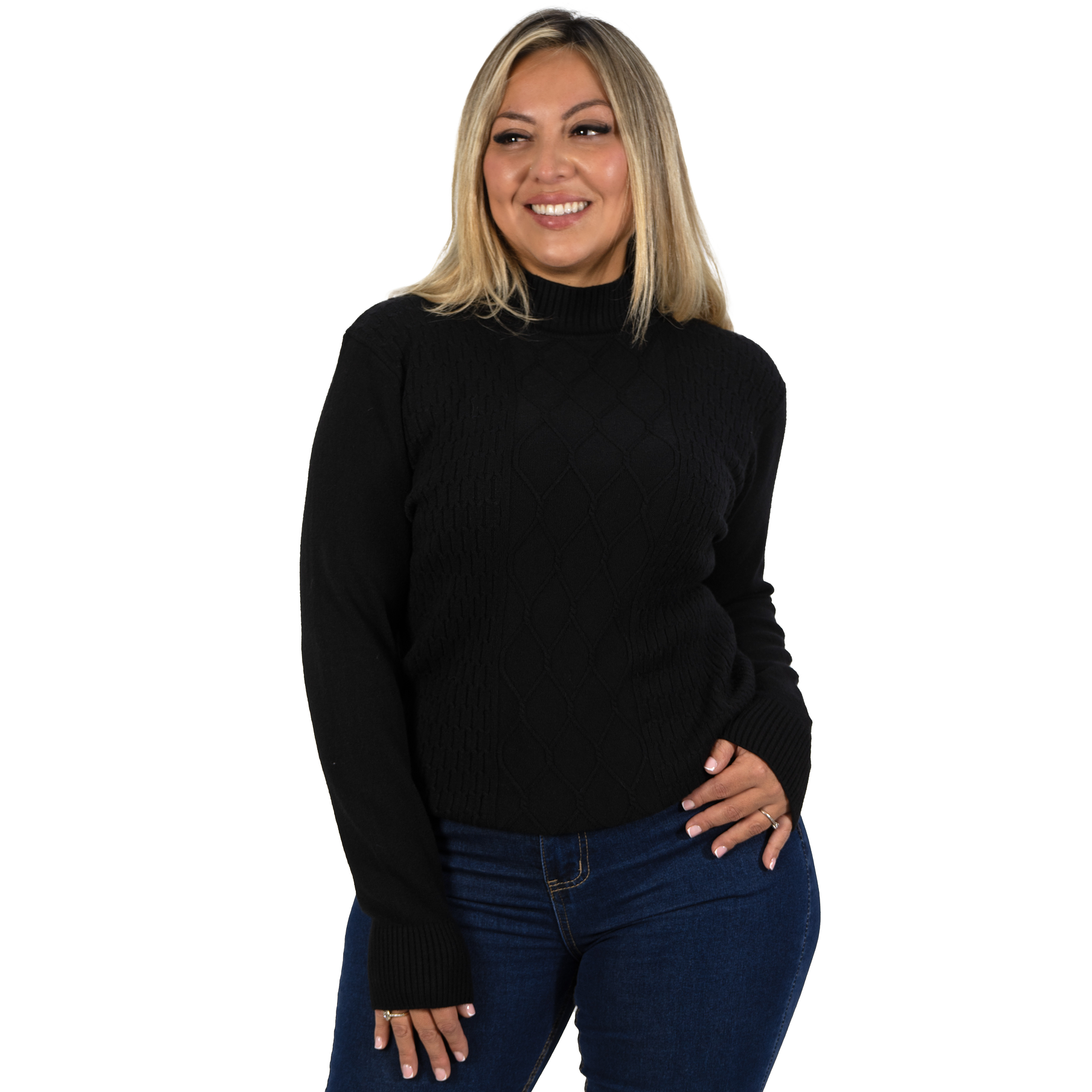 Sweater mujer texturado colores Lineas rombos extra linda 13