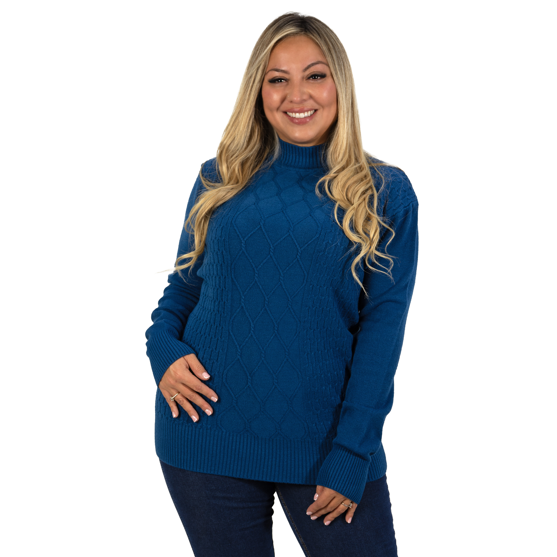 Sweater mujer texturado colores Lineas rombos extra linda 14