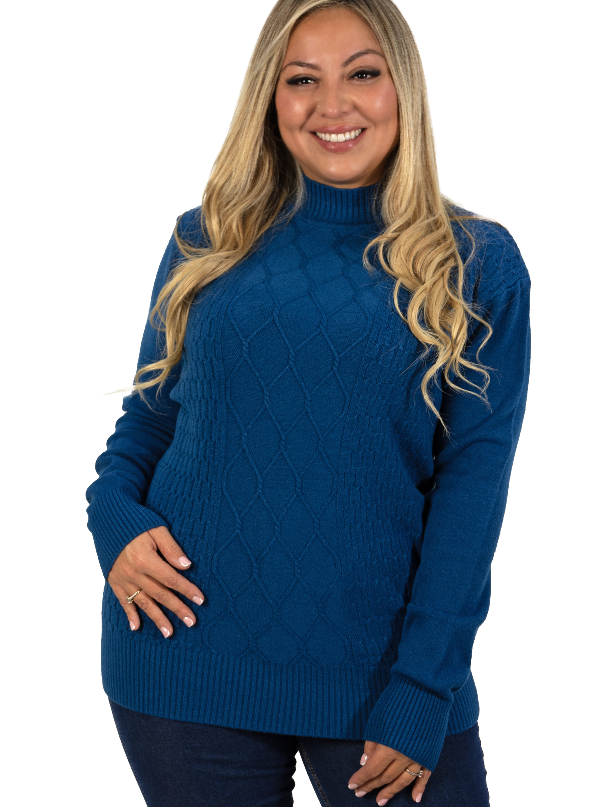 Sweater mujer texturado colores Lineas rombos extra linda 14