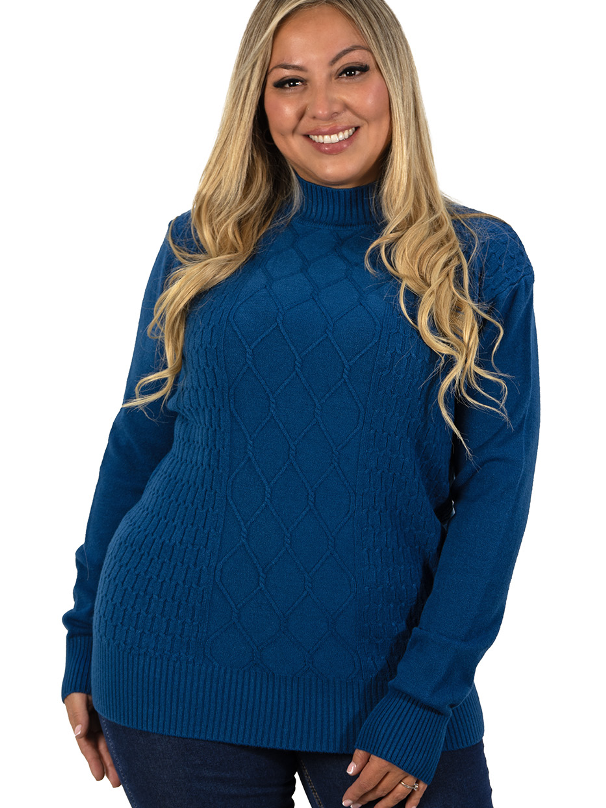 Sweater mujer texturado colores Lineas rombos extra linda 15