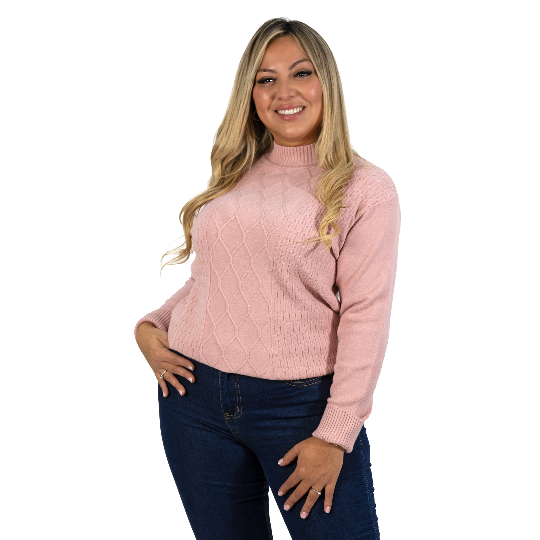 Sweater mujer texturado colores Lineas rombos extra linda 18