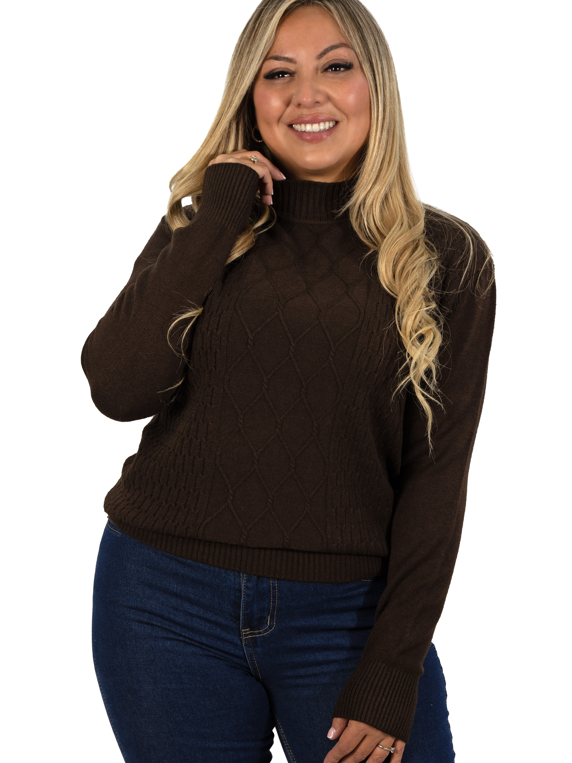 Sweater mujer texturado colores Lineas rombos extra linda 2