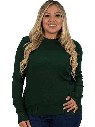 Sweater mujer texturado colores corazones Extra linda