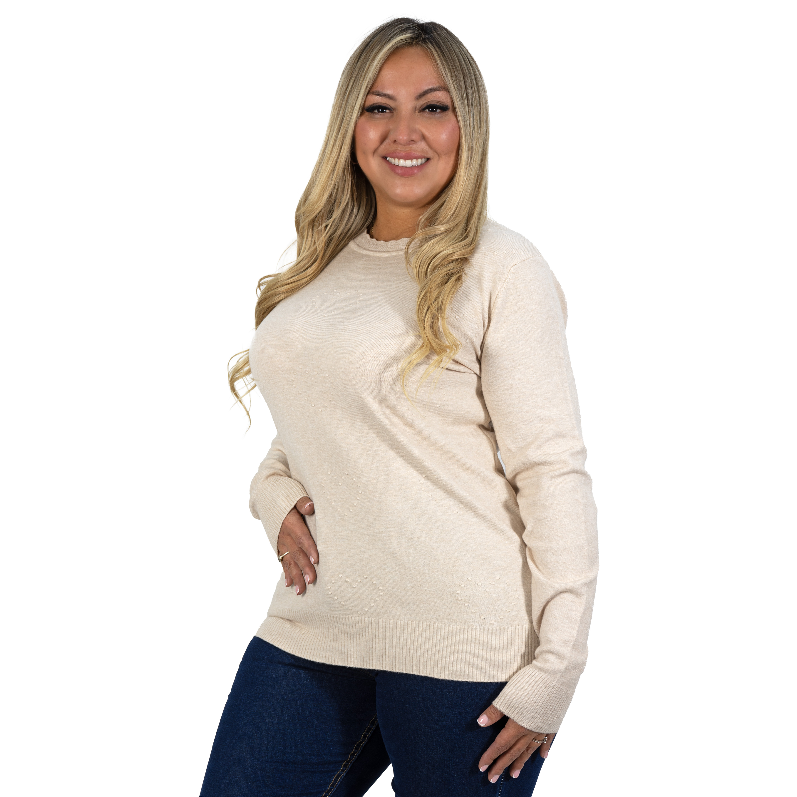Sweater mujer texturado colores corazones Extra linda 5