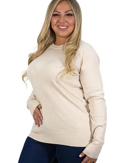 Sweater mujer texturado colores corazones Extra linda