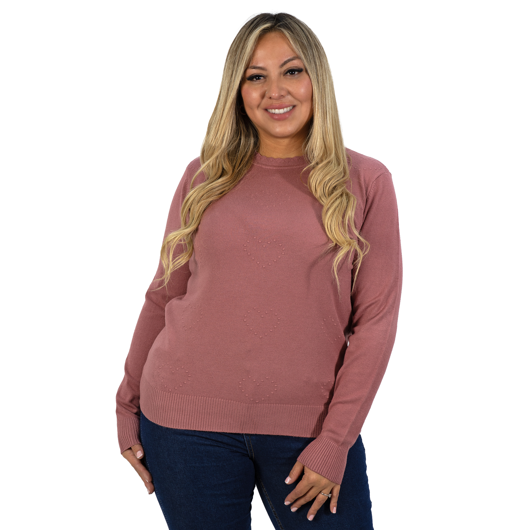 Sweater mujer texturado colores corazones Extra linda 18