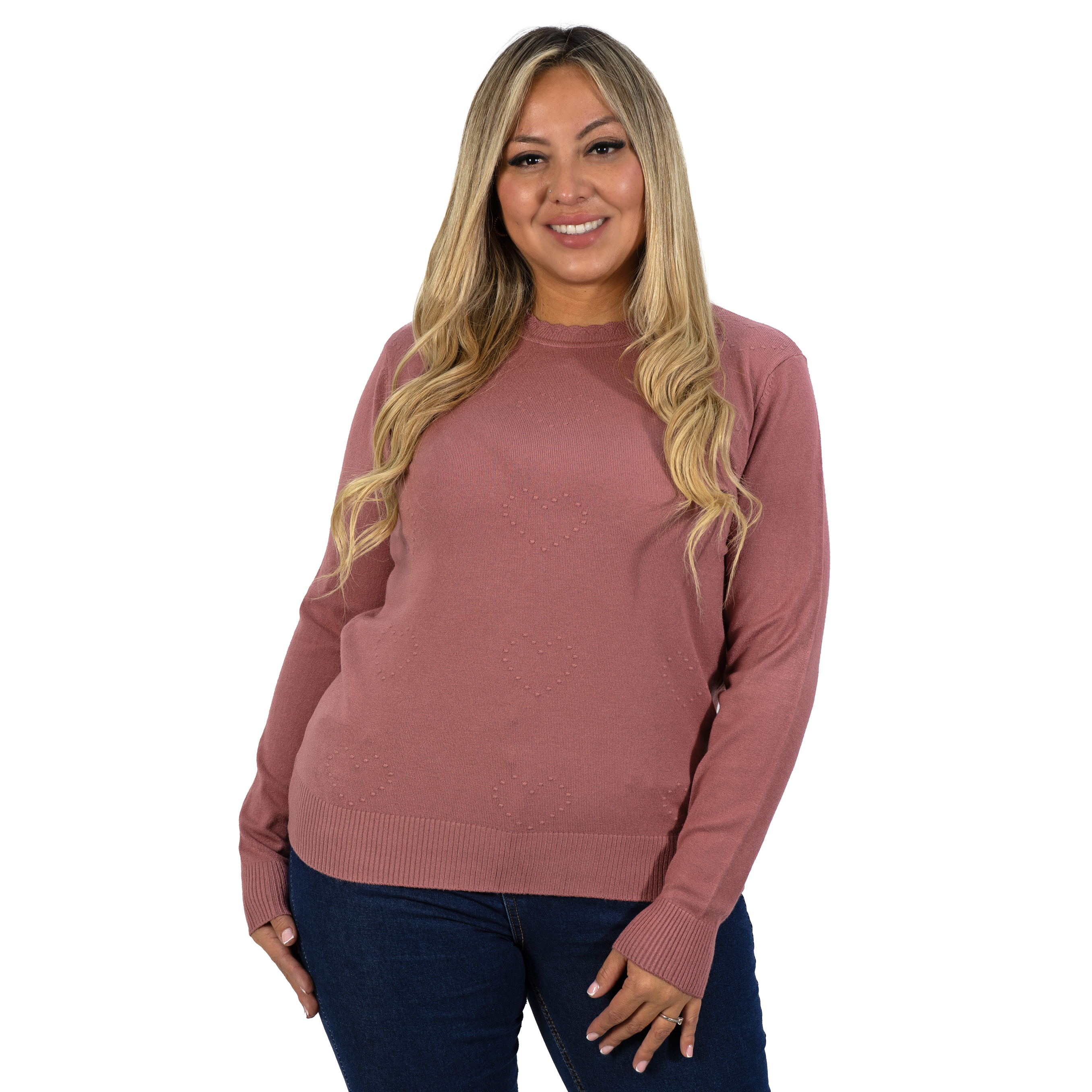 Sweater mujer texturado colores corazones Extra linda 18