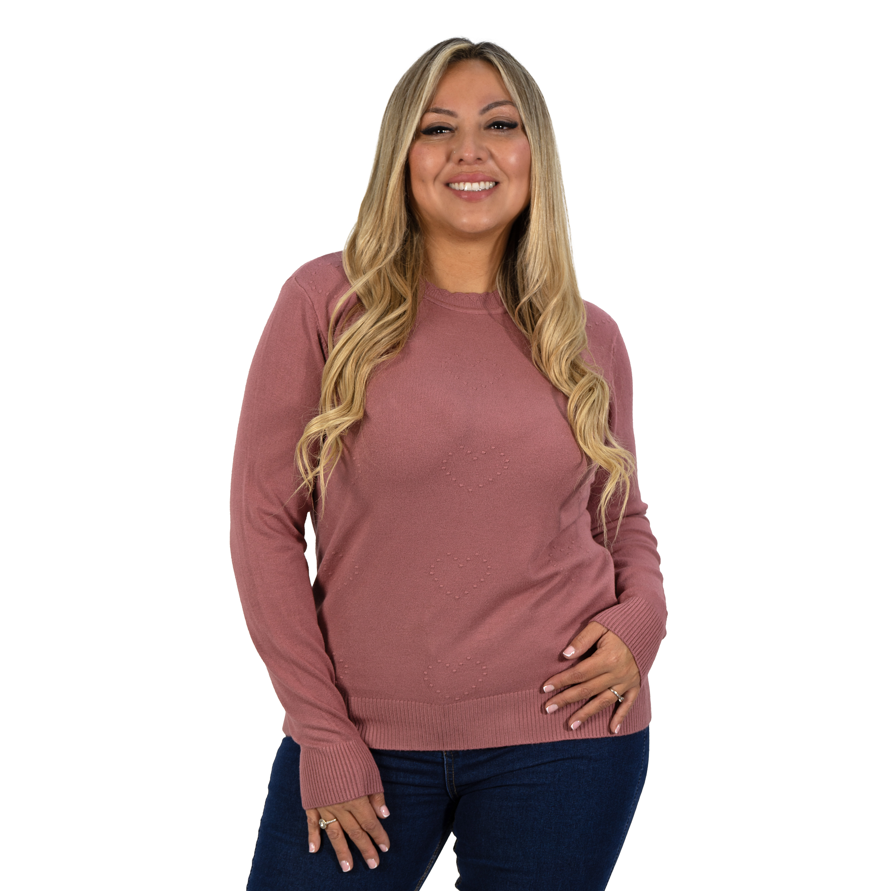 Sweater mujer texturado colores corazones Extra linda 19
