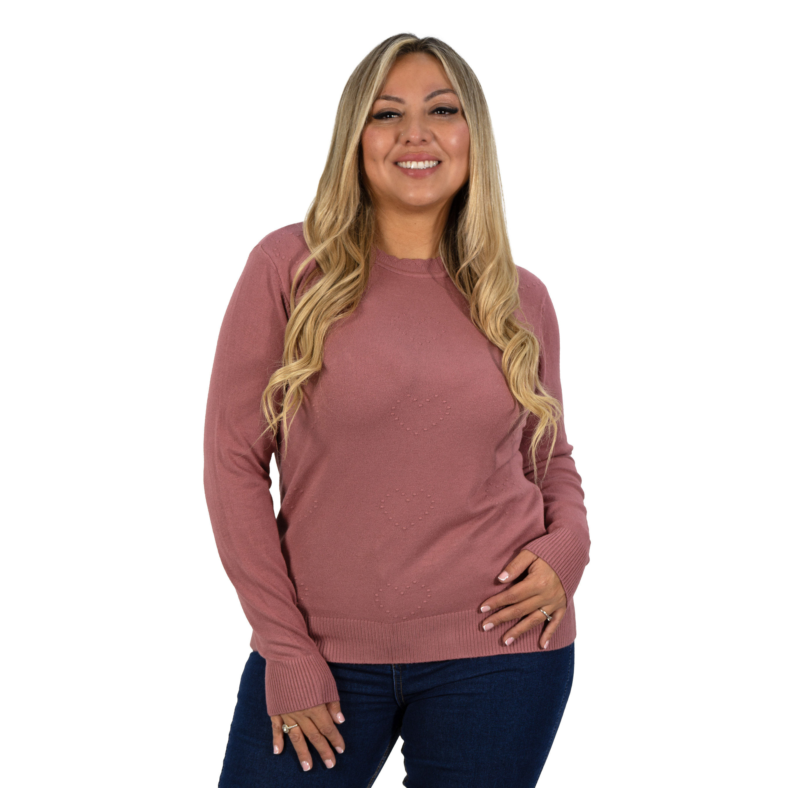 Sweater mujer texturado colores corazones Extra linda 19