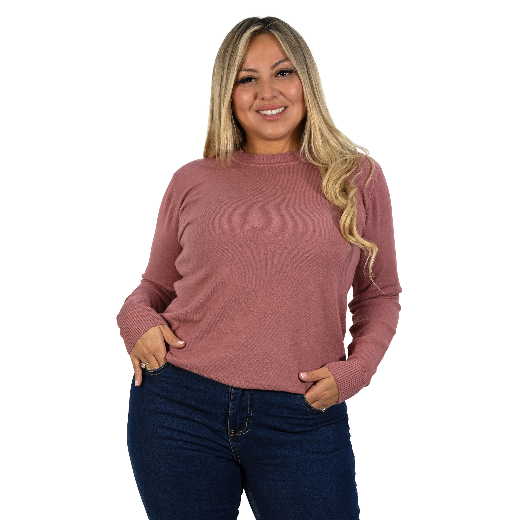 Sweater mujer texturado colores corazones Extra linda 20