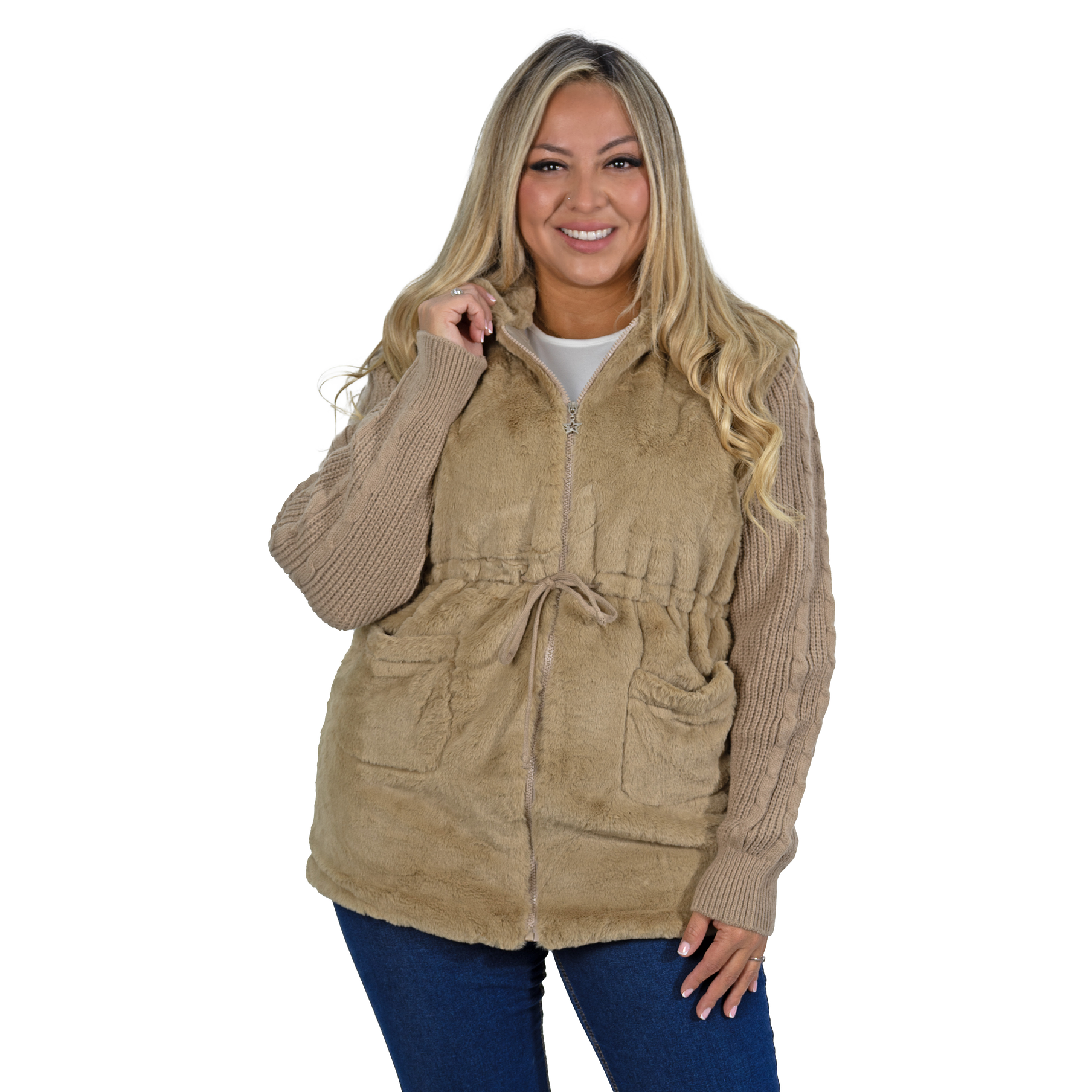 Polerón abrigo peludo lana largo colores 4