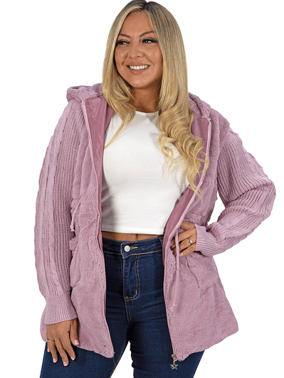 Polerón abrigo peludo lana largo colores