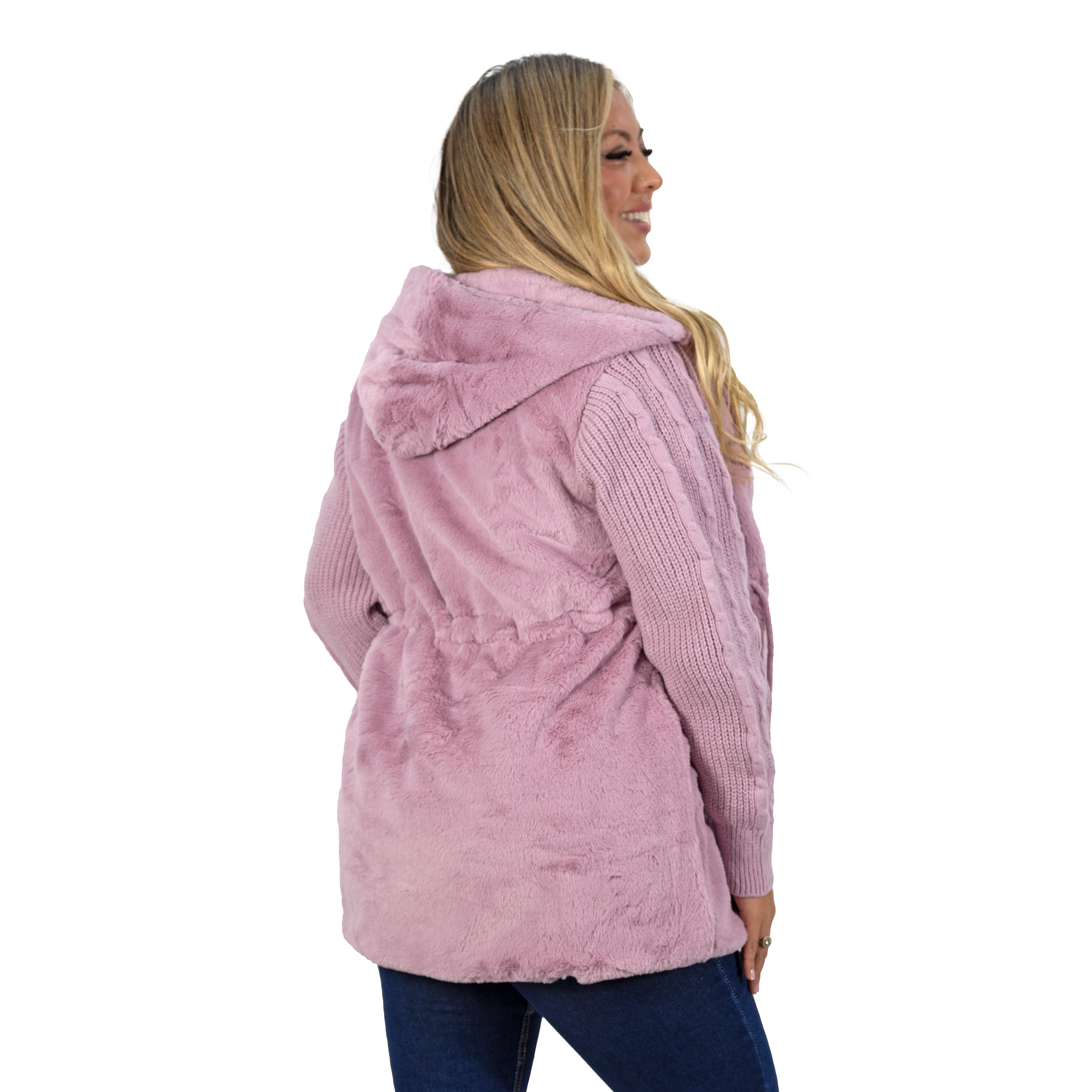 Polerón abrigo peludo lana largo colores 2