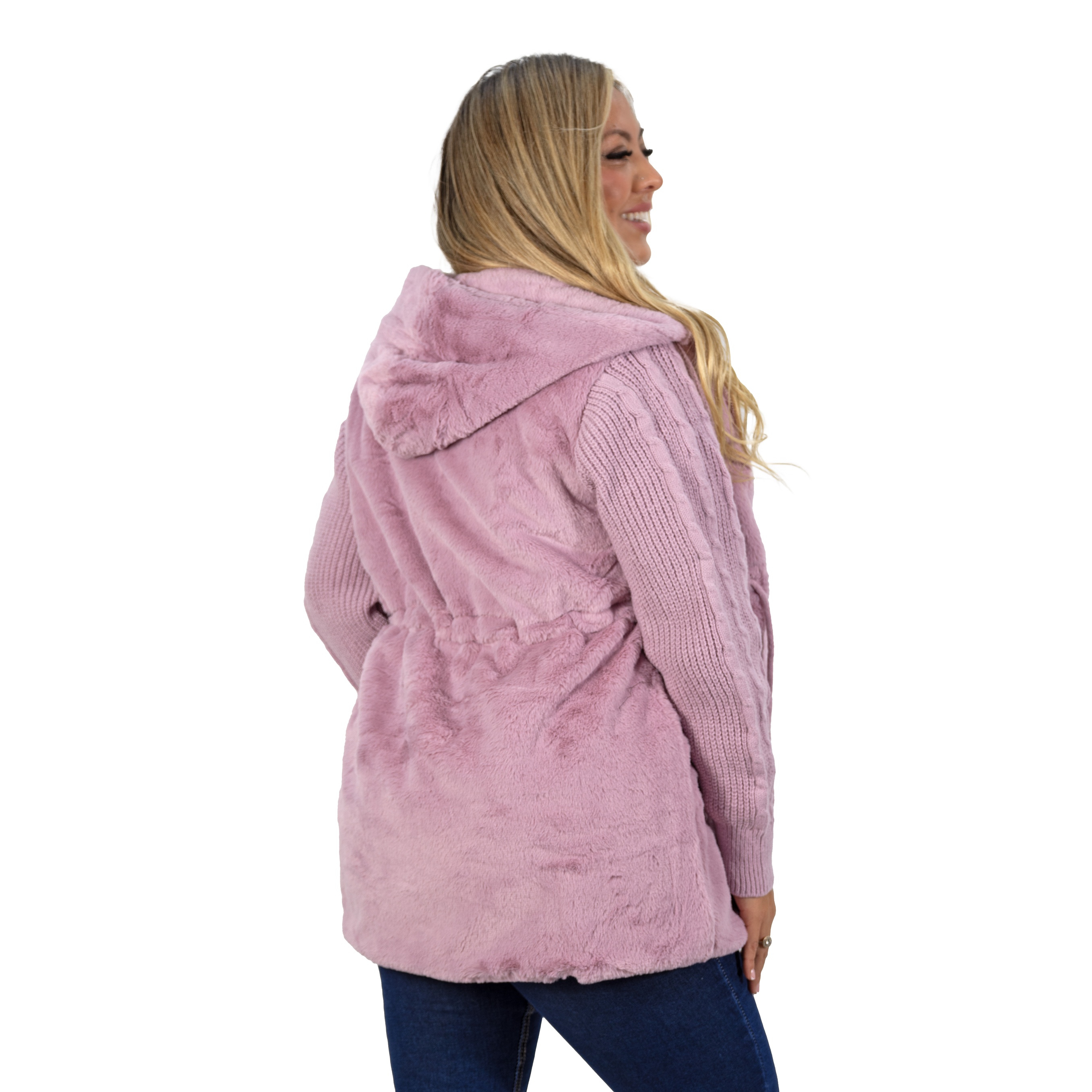 Polerón abrigo peludo lana largo colores 2