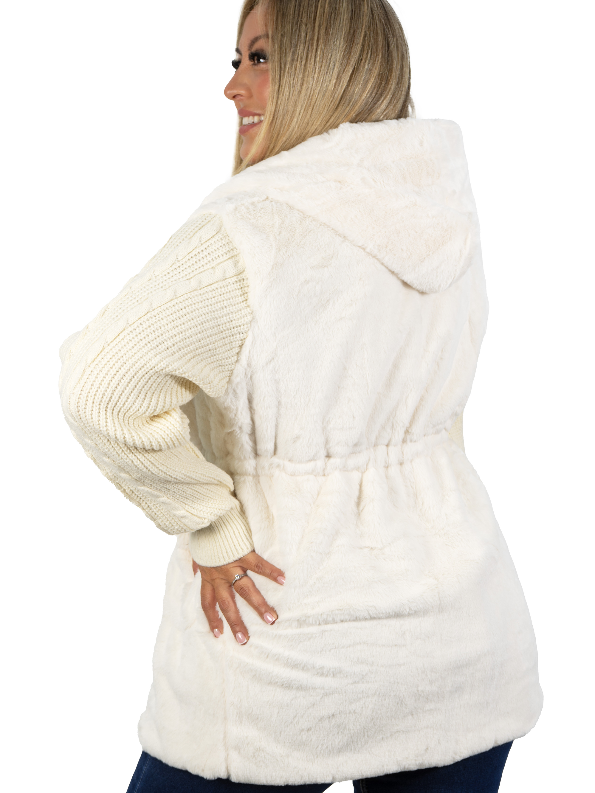 Polerón abrigo peludo lana largo colores 9