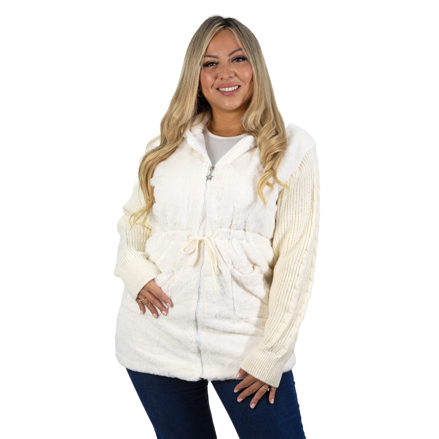 Polerón abrigo peludo lana largo colores 10