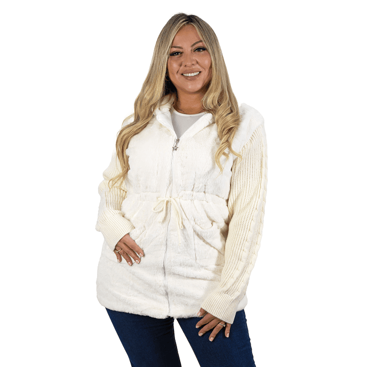 Polerón abrigo peludo lana largo colores 10