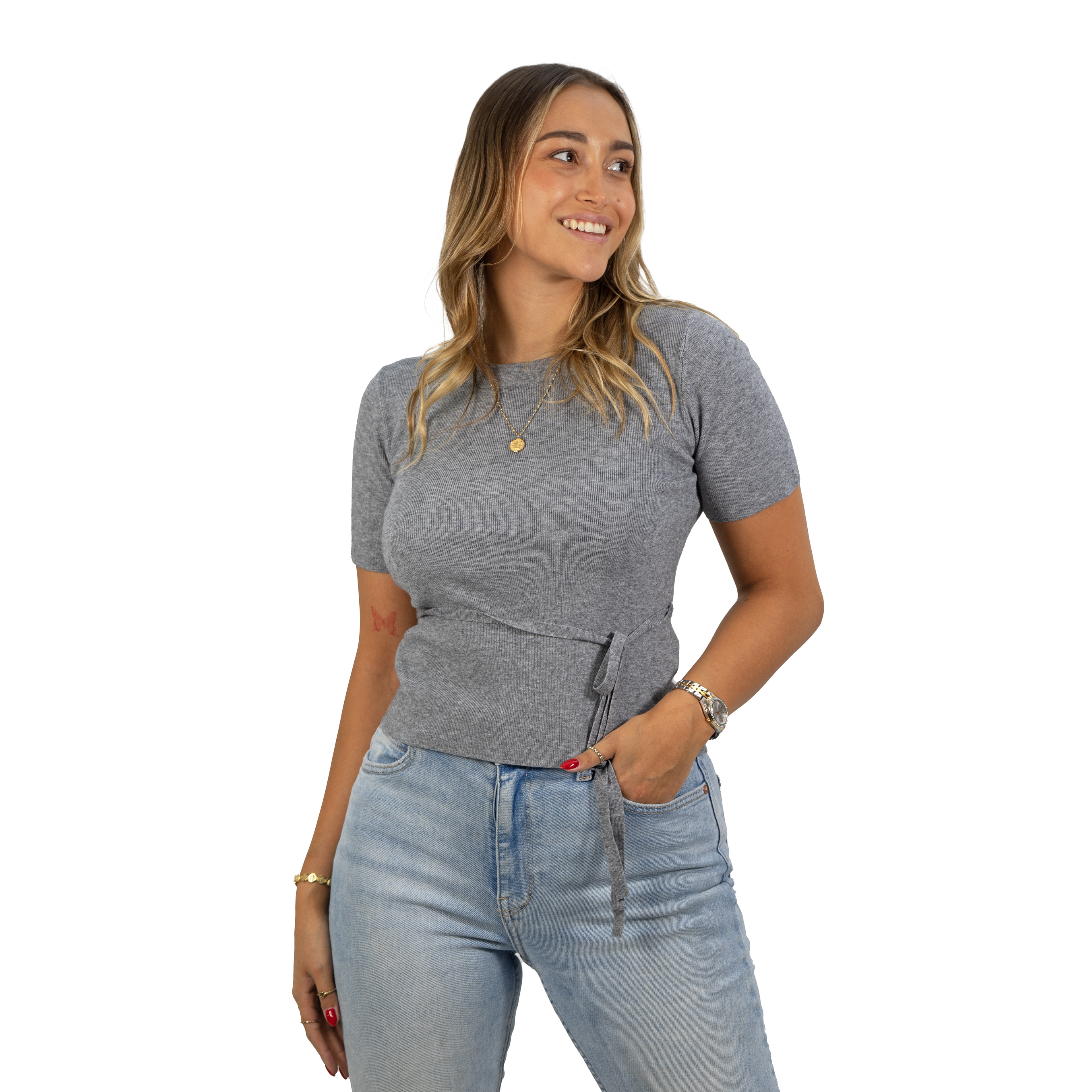 Polera lanilla manga corta invierno lazo colores 2