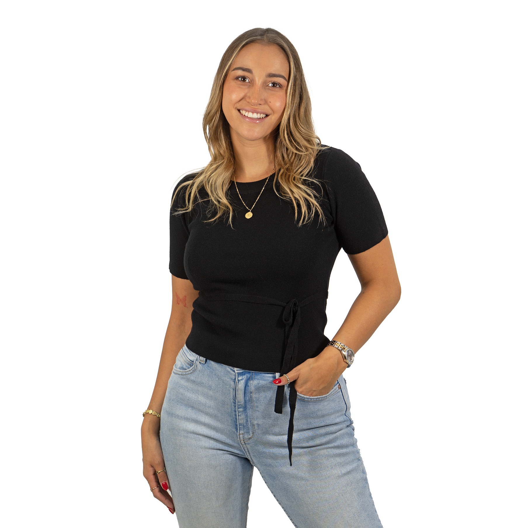 Polera lanilla manga corta invierno lazo colores 5