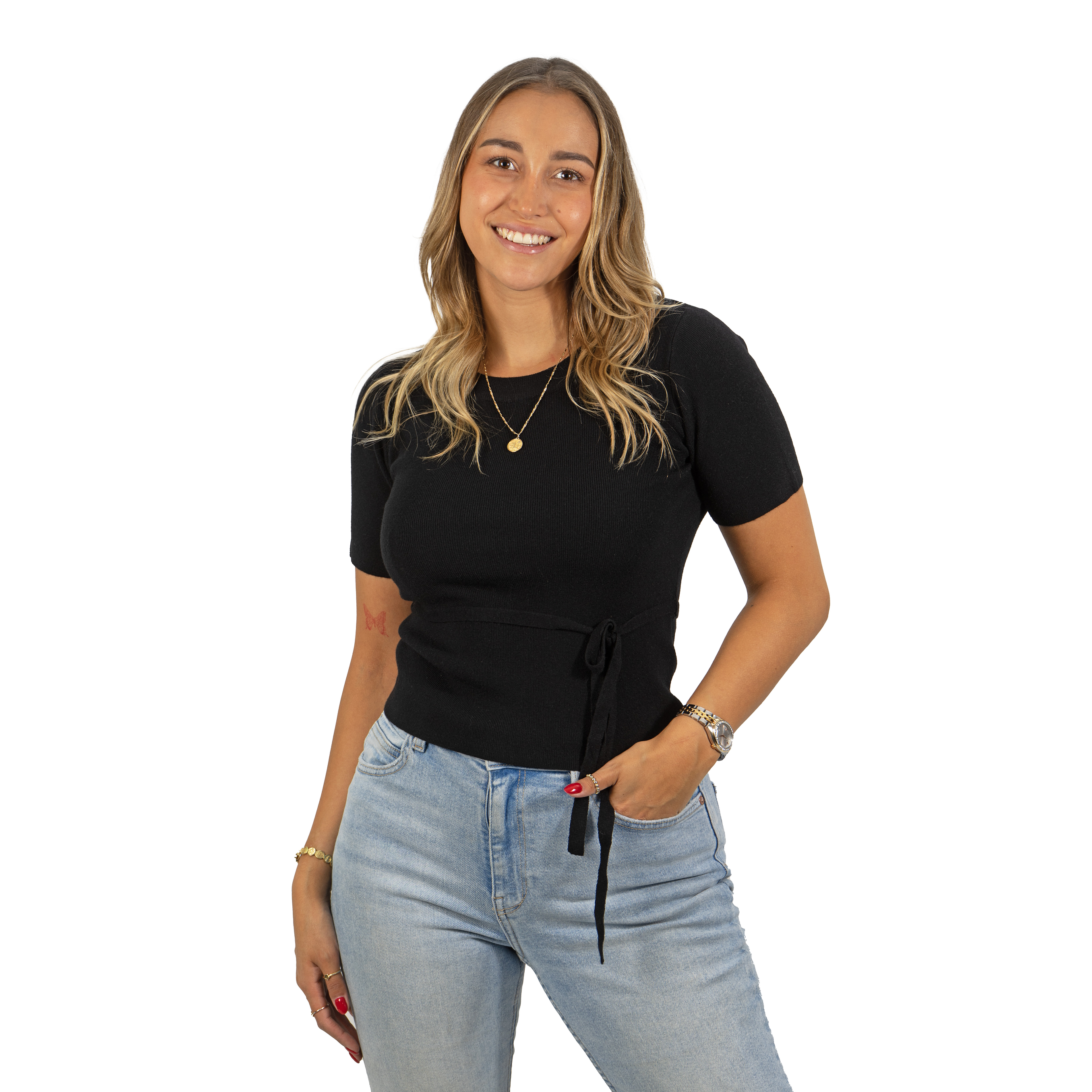 Polera lanilla manga corta invierno lazo colores 5