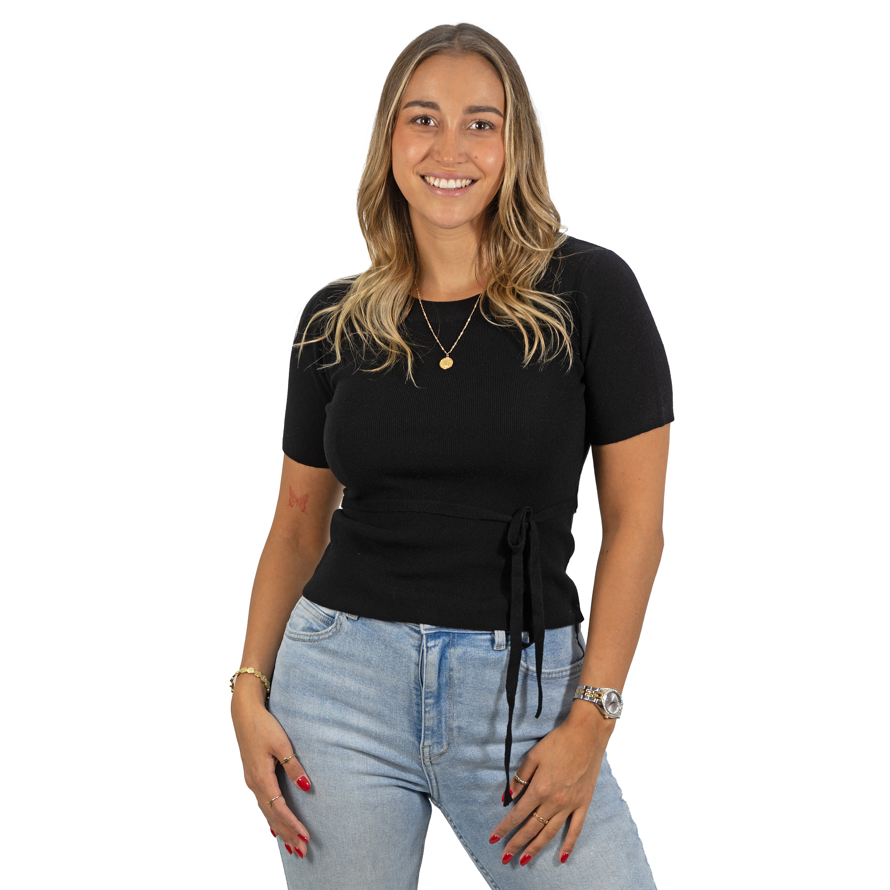 Polera lanilla manga corta invierno lazo colores 6