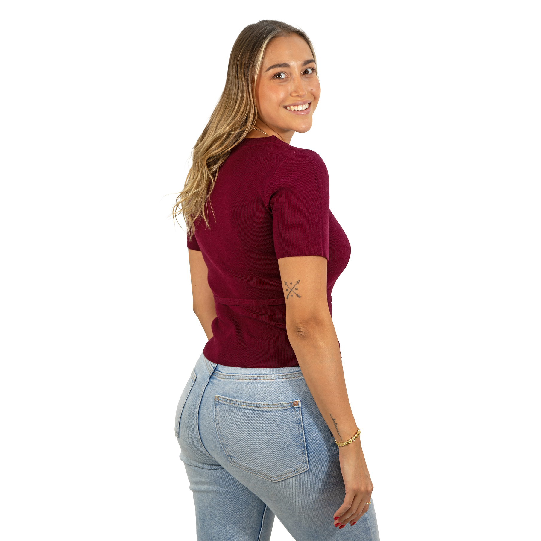 Polera lanilla manga corta invierno lazo colores 9