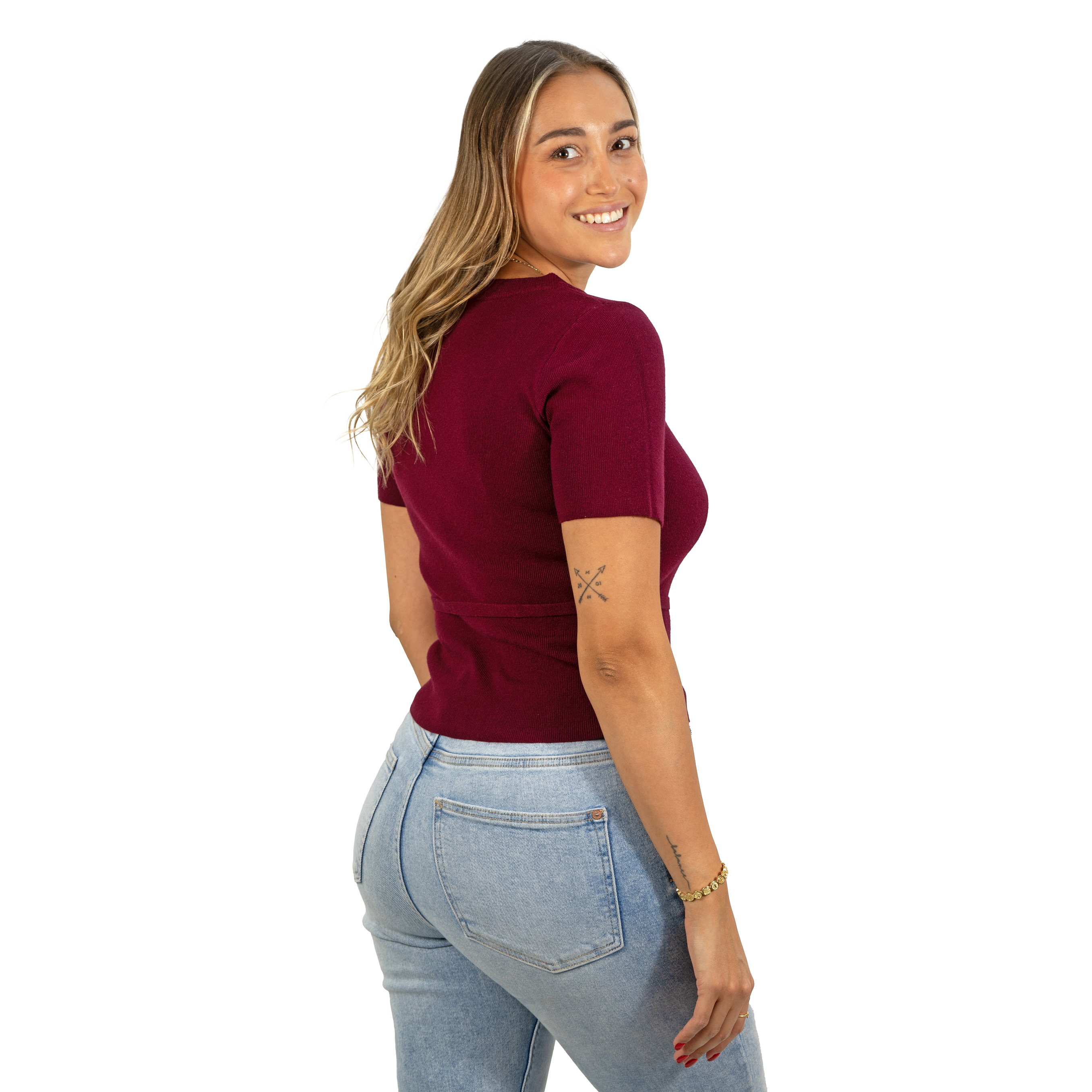 Polera lanilla manga corta invierno lazo colores 9