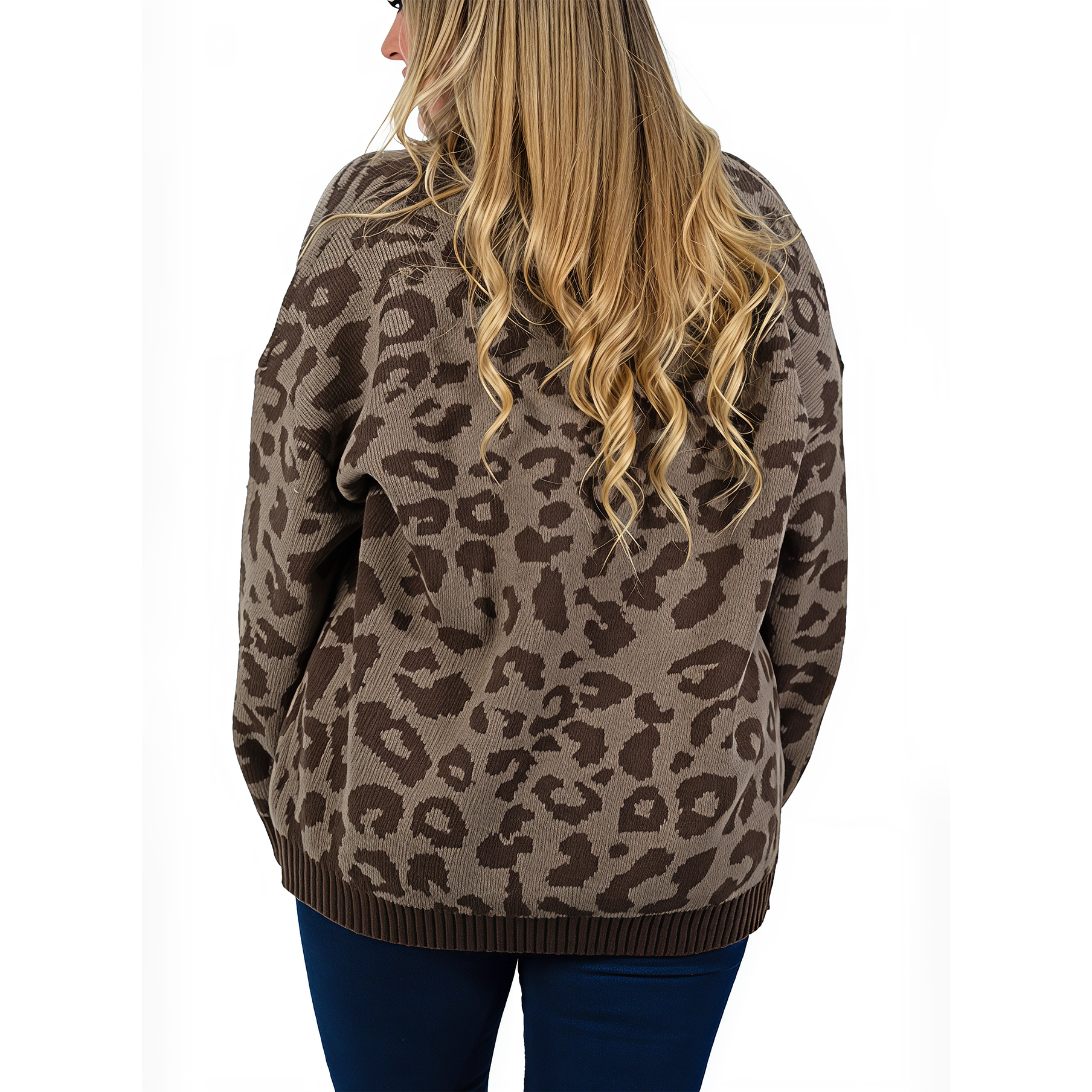 Cárdigan Mujer botones Oversize Animal print colores 6
