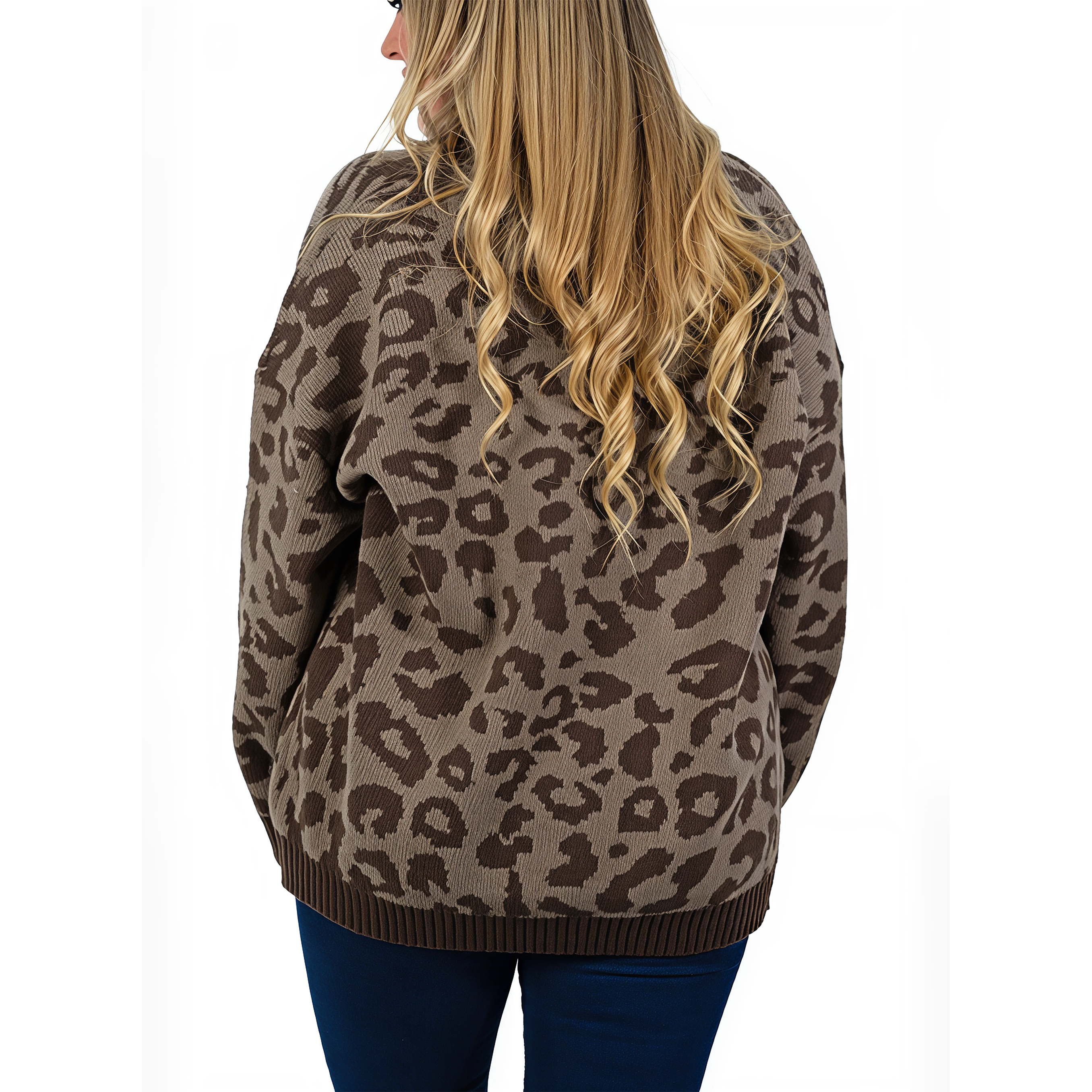 Cárdigan Mujer botones Oversize Animal print colores 6