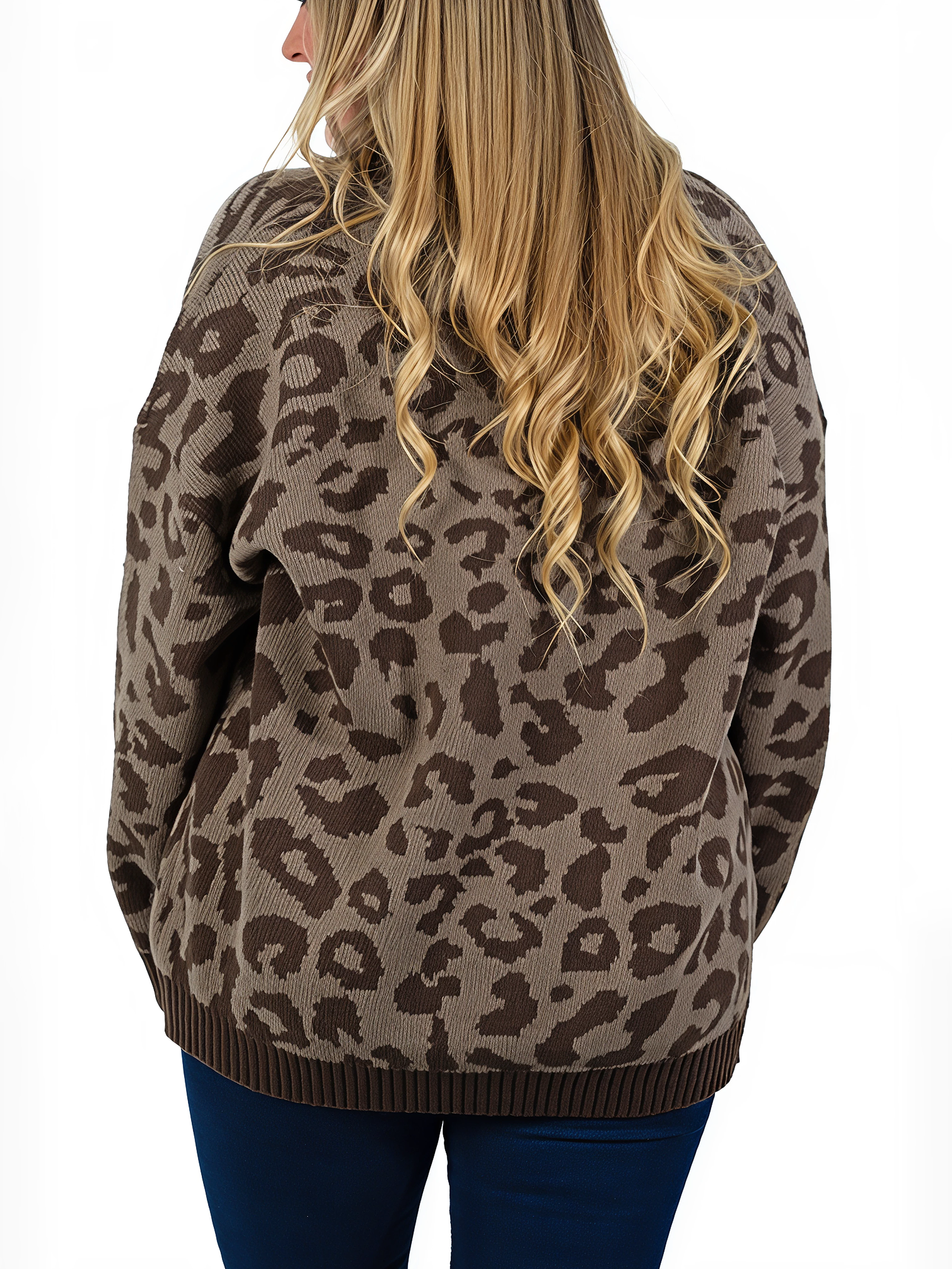 Cárdigan Mujer botones Oversize Animal print colores 6