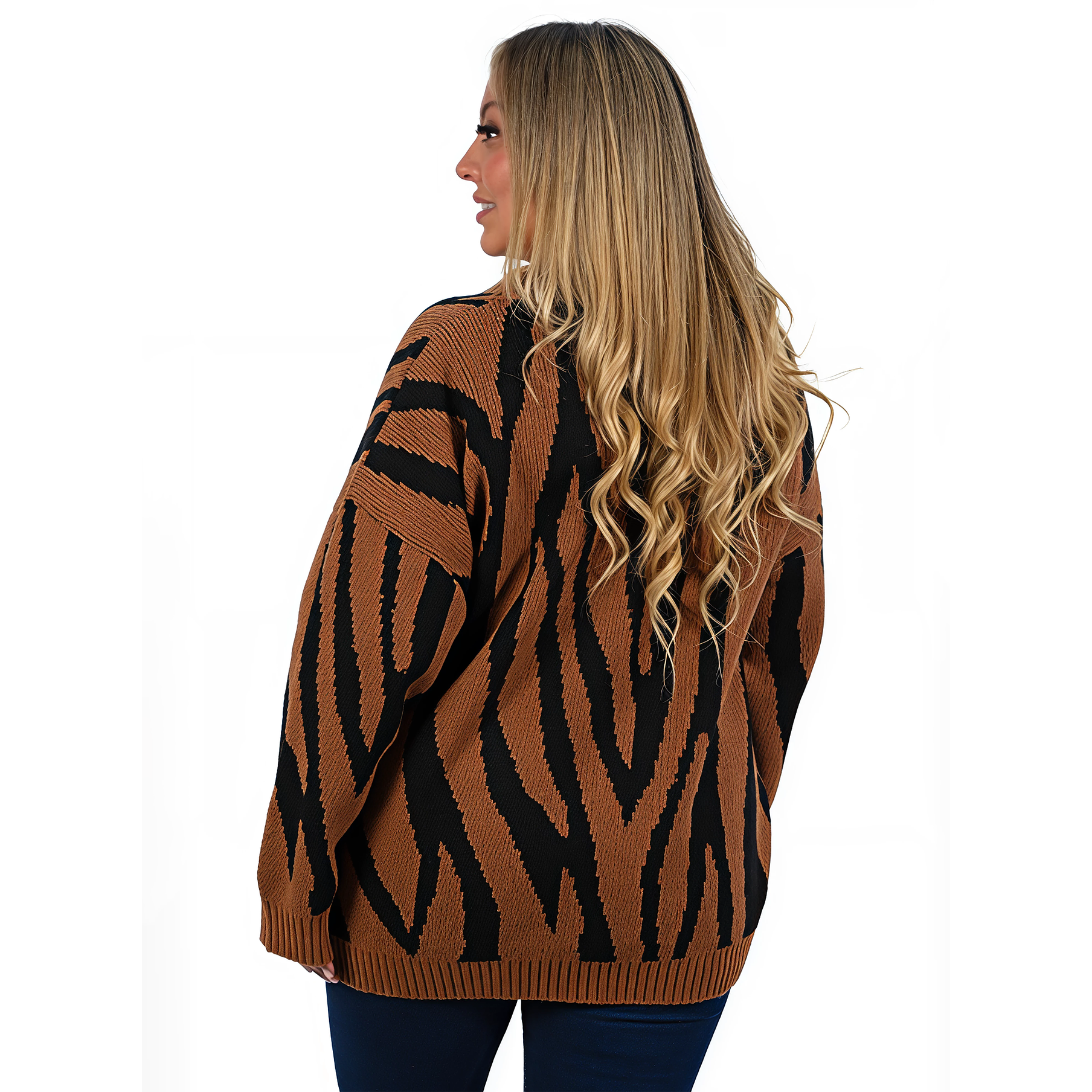 Cárdigan Mujer botones Oversize Animal print colores 8