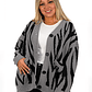 Cárdigan Mujer botones Oversize Animal print colores - Miniatura 11