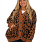 Cárdigan Mujer botones Oversize Animal print colores - Miniatura 1