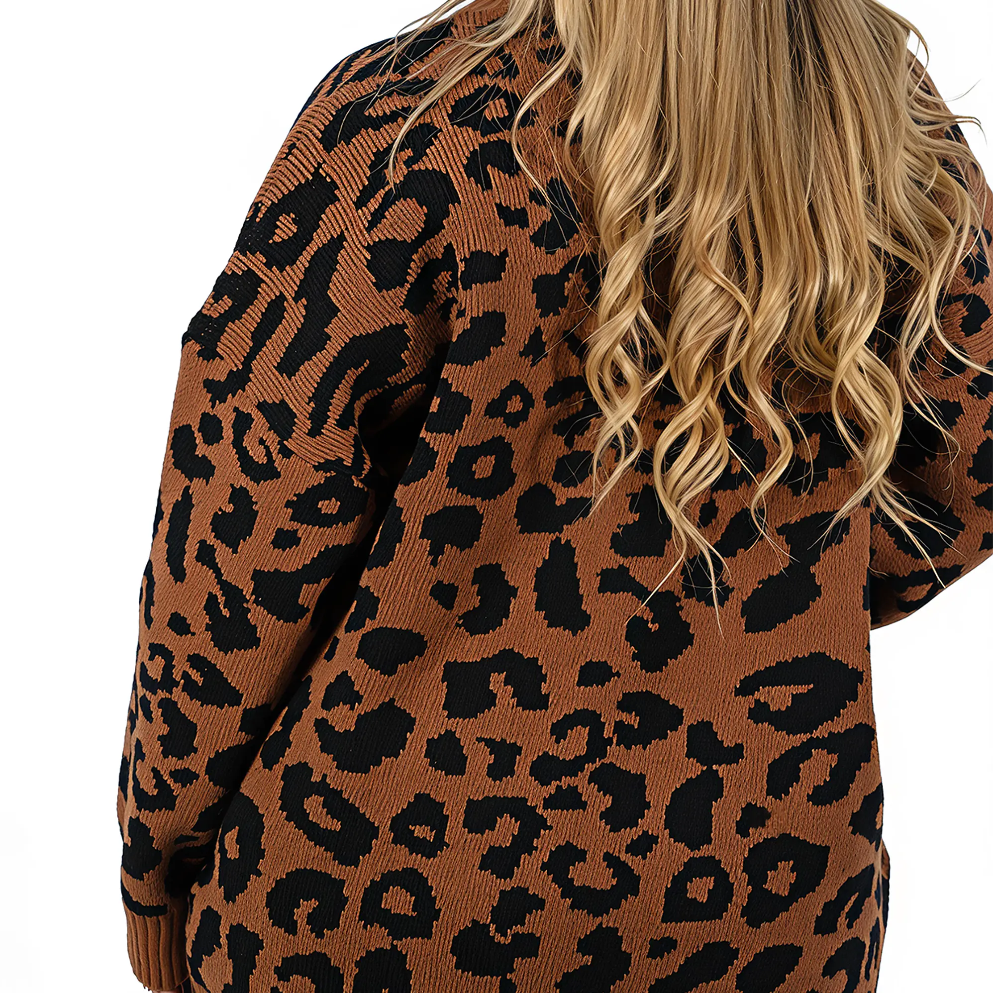 Cárdigan Mujer botones Oversize Animal print colores 4