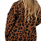 Cárdigan Mujer botones Oversize Animal print colores - Miniatura 4