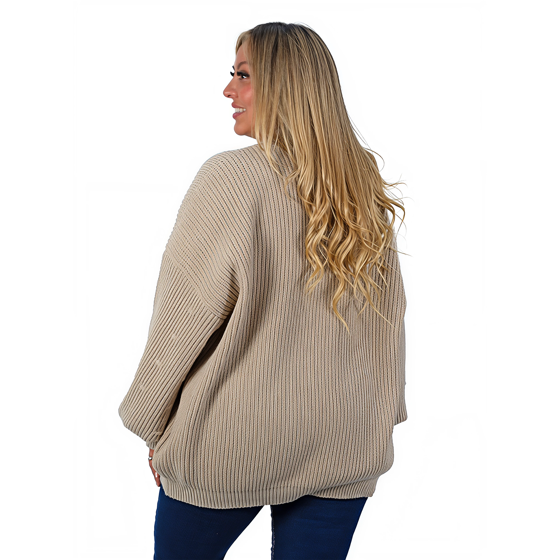 Cárdigan mujer lana mujer manga globo Oversize colores 10